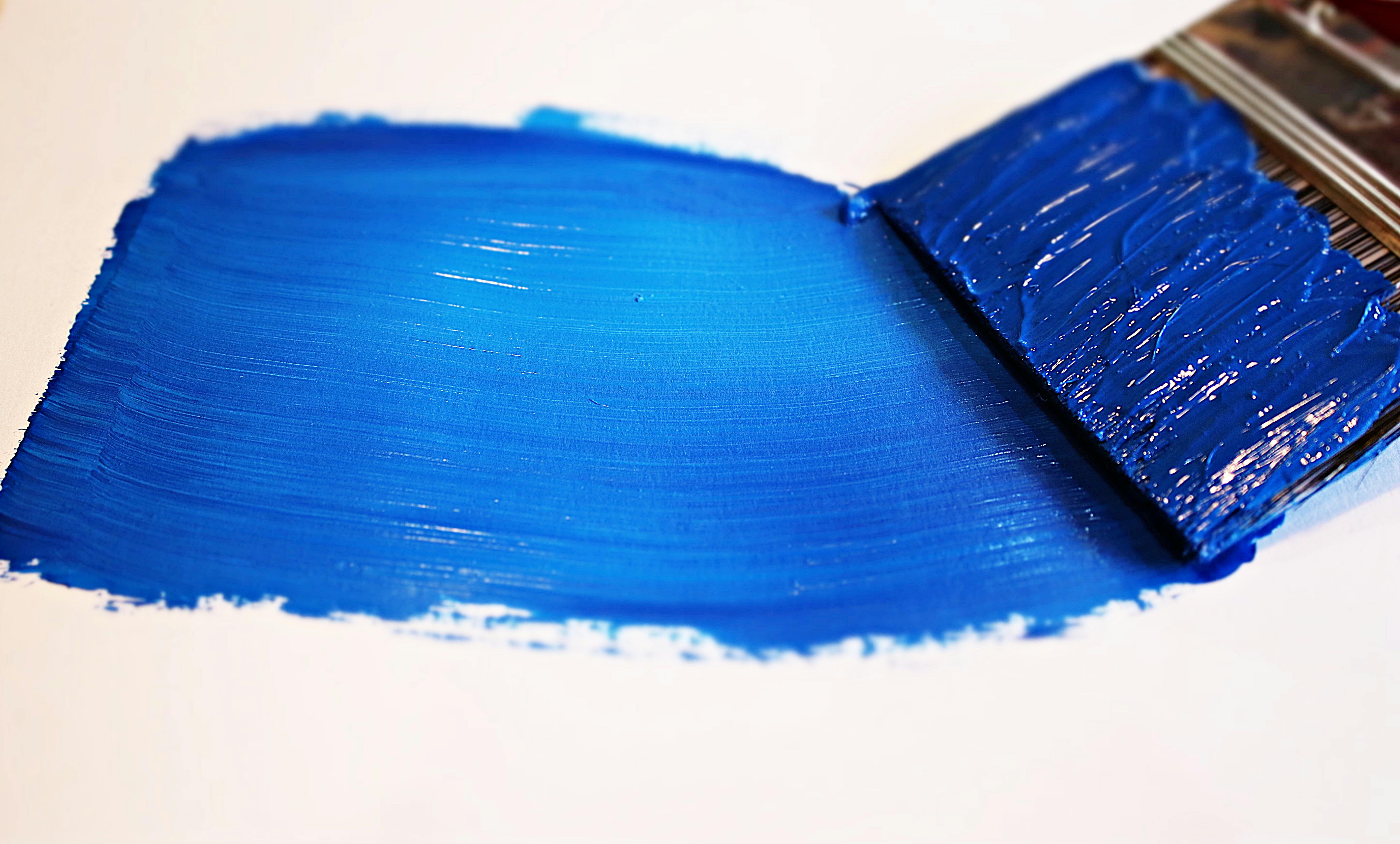 blue paint brush